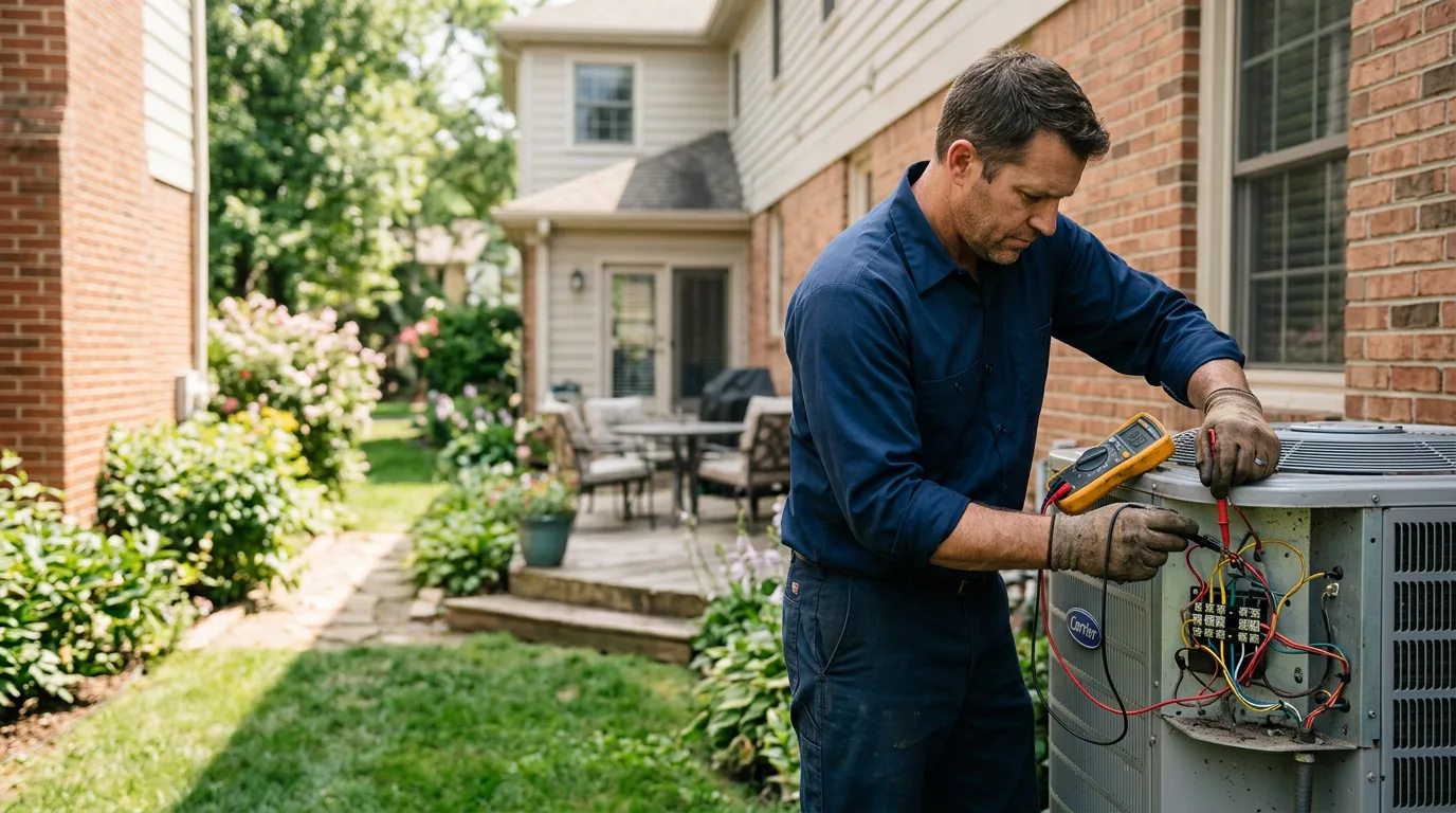 HVAC technician working near Strum, WI
